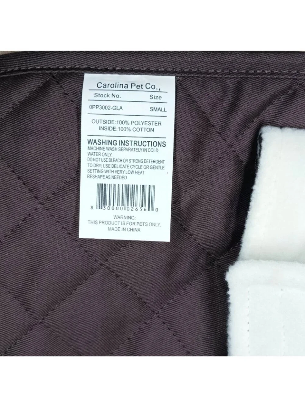 Pendleton Glacier National Parks Collection Dog Quilted Fleece Coat Sz Small